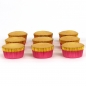 Preview: Cupcake Baking Cases - Peach with Gold Trim